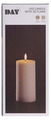 Kubbelys med 3D LED-flamme H15 cm